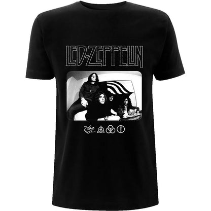 LZII Searchlights Led Zeppelin Band T-Shirt Cotton Graphic Tee Men Women Summer Streetwear