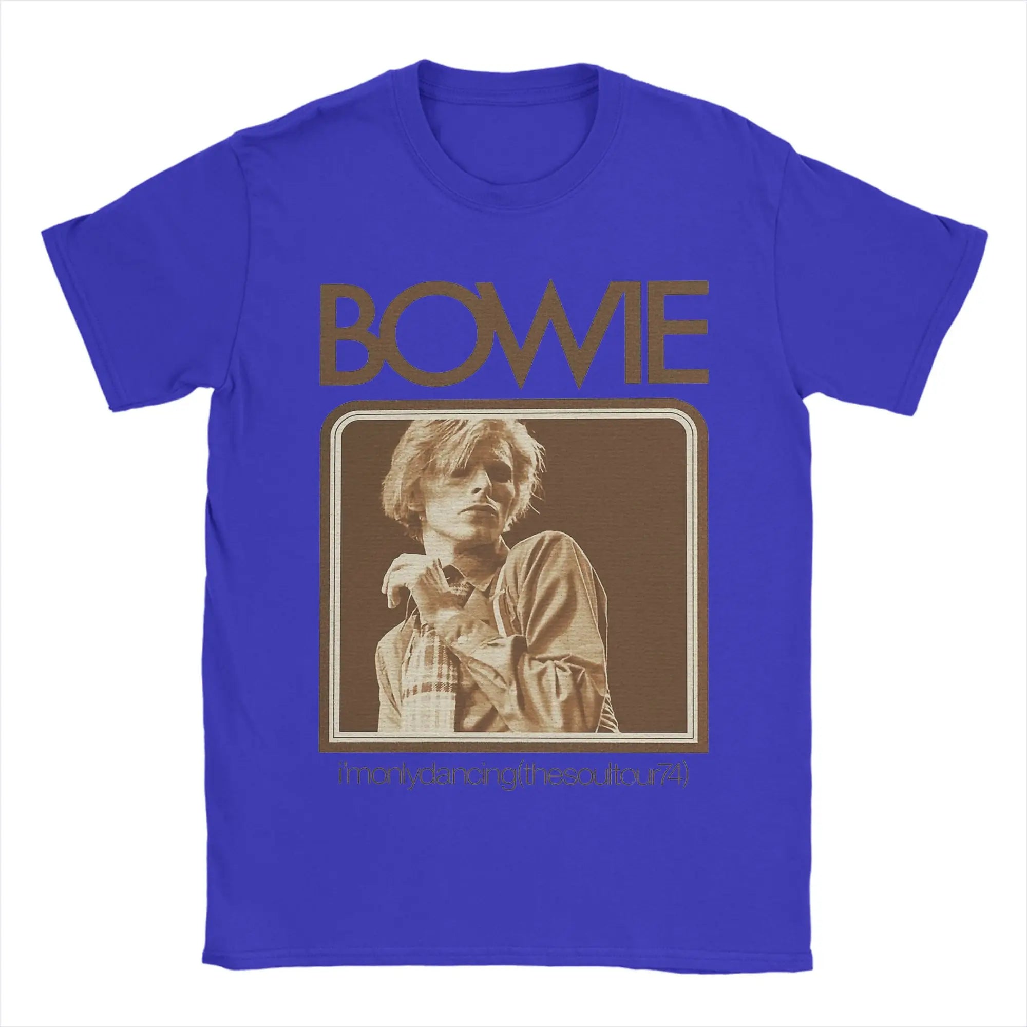 Davids Bowied T-Shirts Men  Vintage 100% Cotton Tees Crewneck Short Sleeve T Shirts Gift Idea Tops
