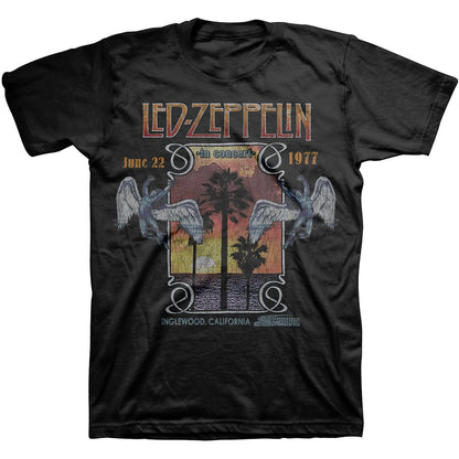LZII Searchlights Led Zeppelin Band T-Shirt Cotton Graphic Tee Men Women Summer Streetwear