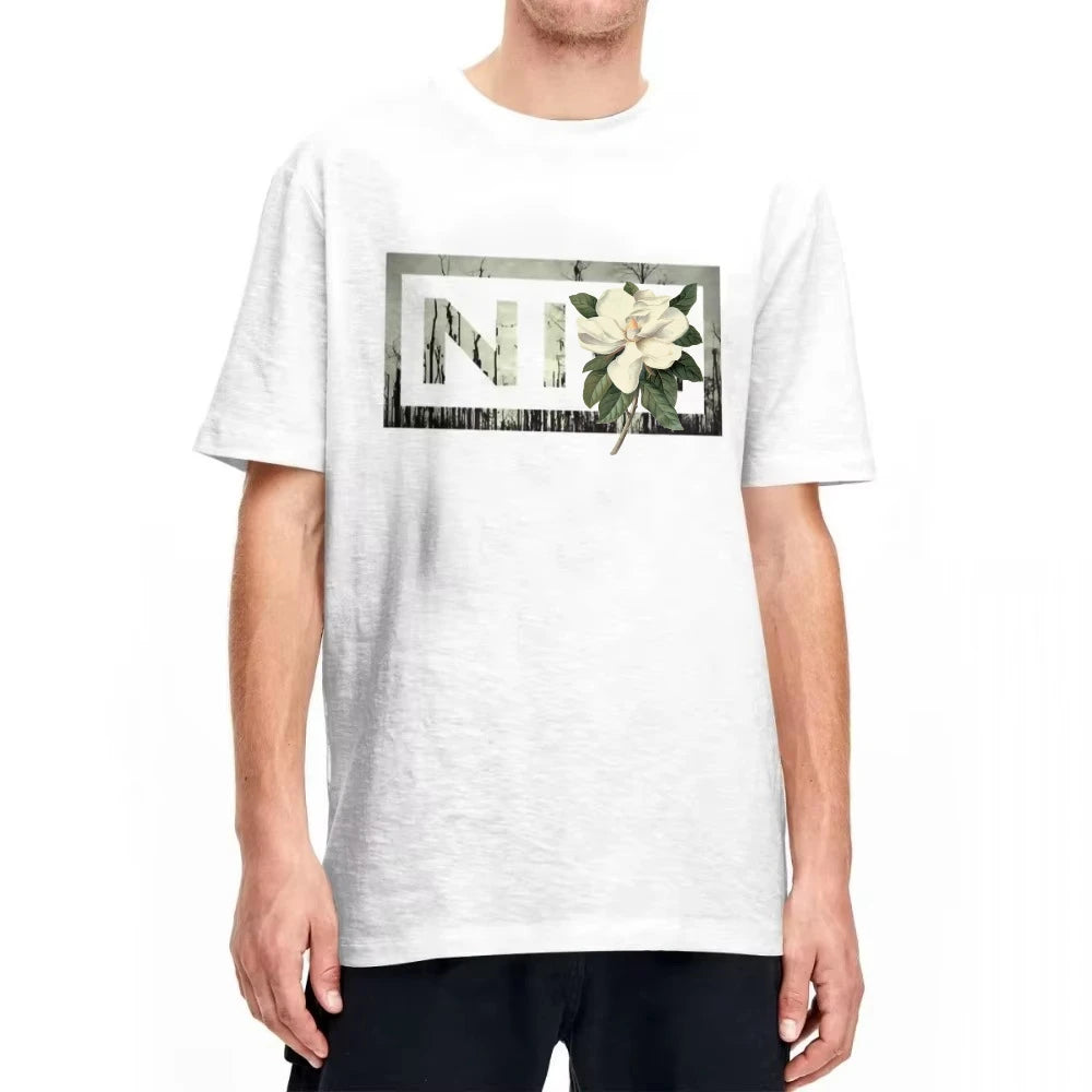 Couple T Shirts Nine Inch Nails NIN Men's Women T Shirts Harajuku Rock Music Band Logo Summer Tees  harajuku oversized t shirt