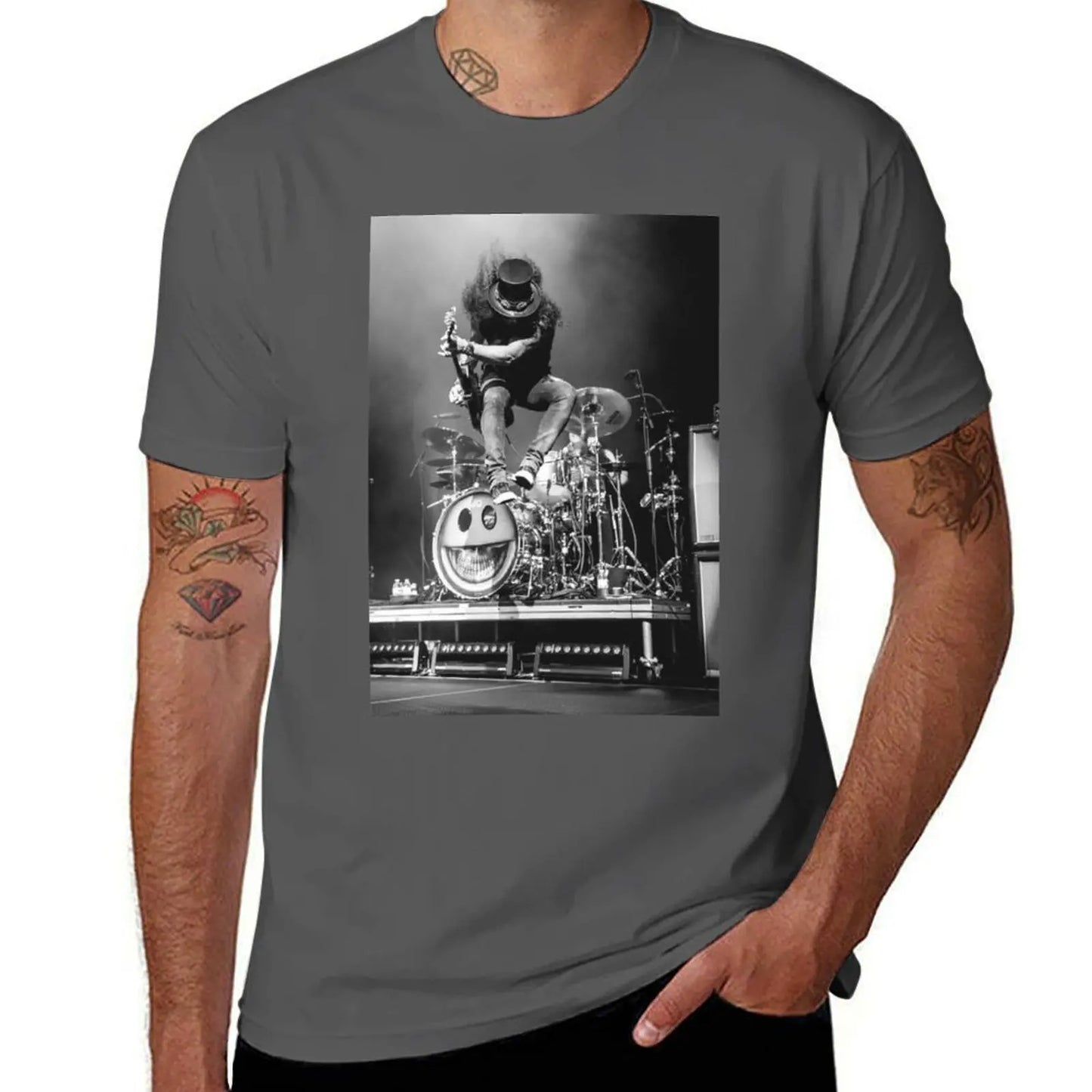 Slash monochrome T-Shirt Casual Loose Daily Wear T-Shirt
