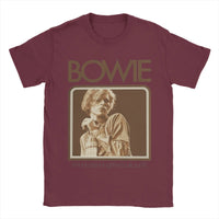 Davids Bowied T-Shirts Men  Vintage 100% Cotton Tees Crewneck Short Sleeve T Shirts Gift Idea Tops