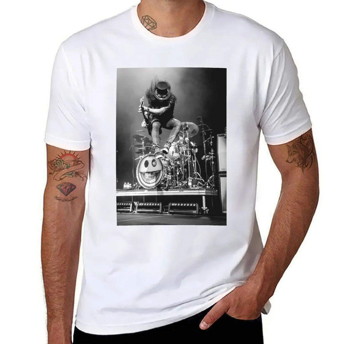 Slash monochrome T-Shirt Casual Loose Daily Wear T-Shirt