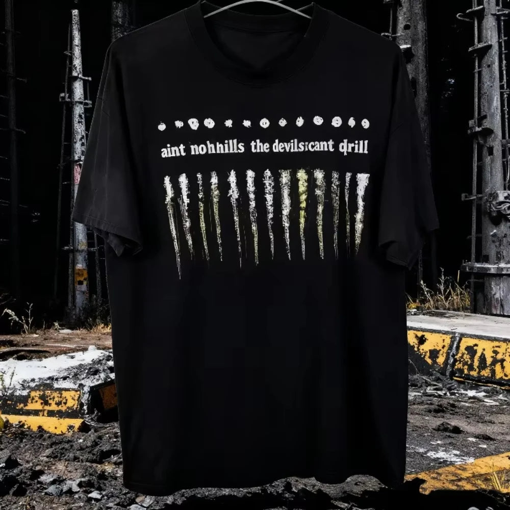 2026 Summer Nine Inch Nails Vintage Street Rock Hiphop Cotton Printed T-shirt Men's Women Pure Breathable Loose Trendy T-shirts