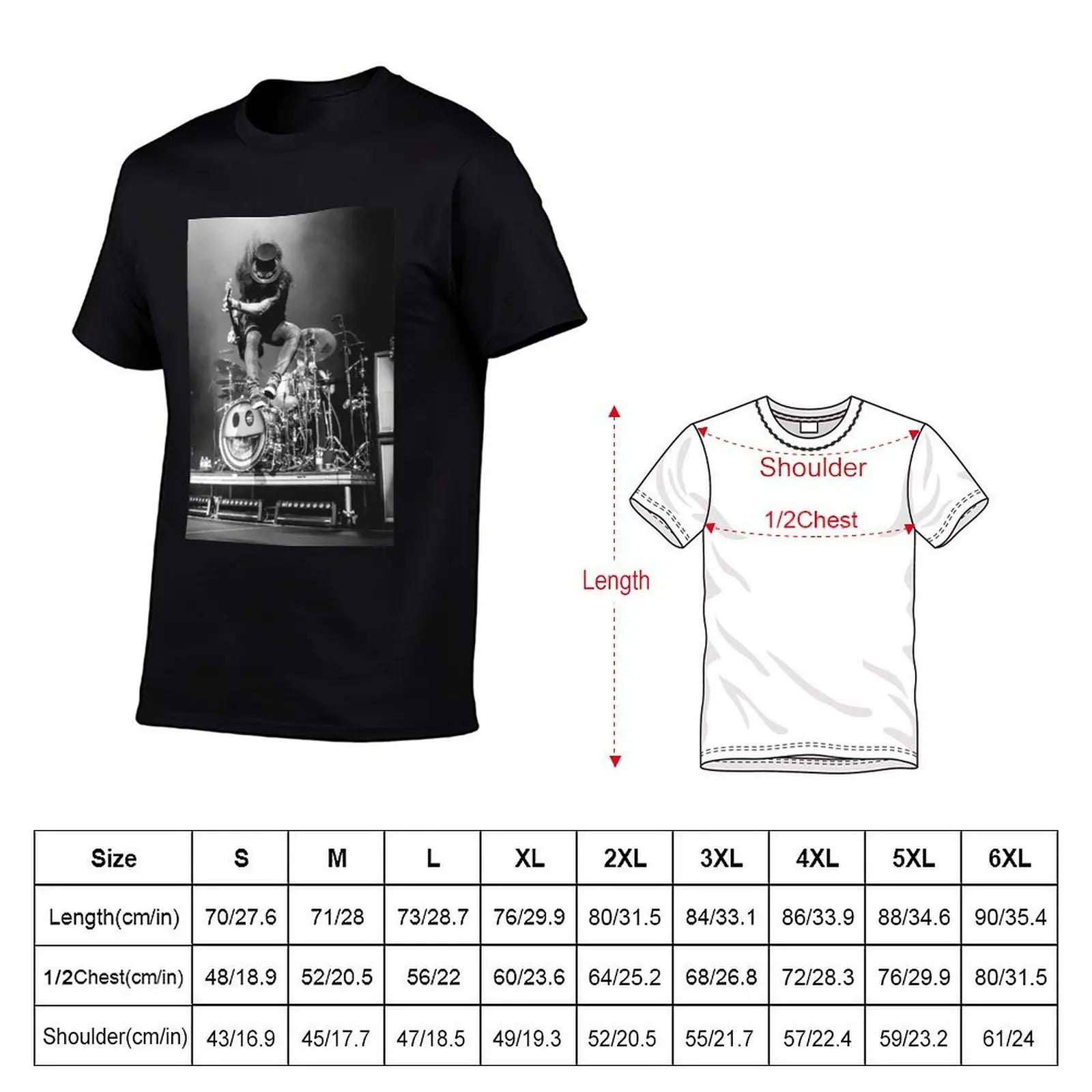Slash monochrome T-Shirt Casual Loose Daily Wear T-Shirt