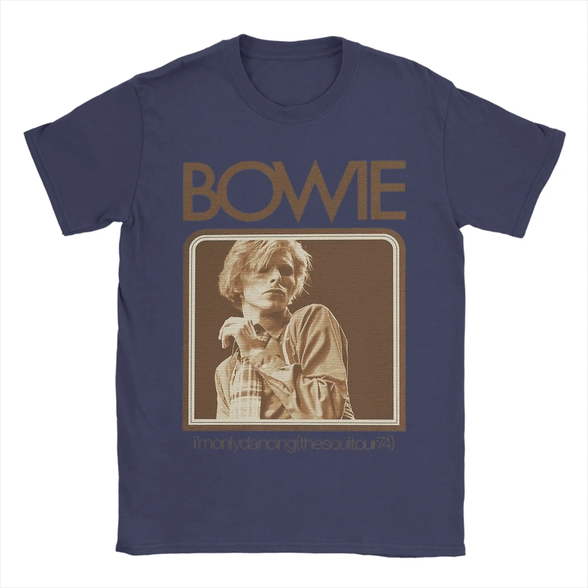Davids Bowied T-Shirts Men  Vintage 100% Cotton Tees Crewneck Short Sleeve T Shirts Gift Idea Tops