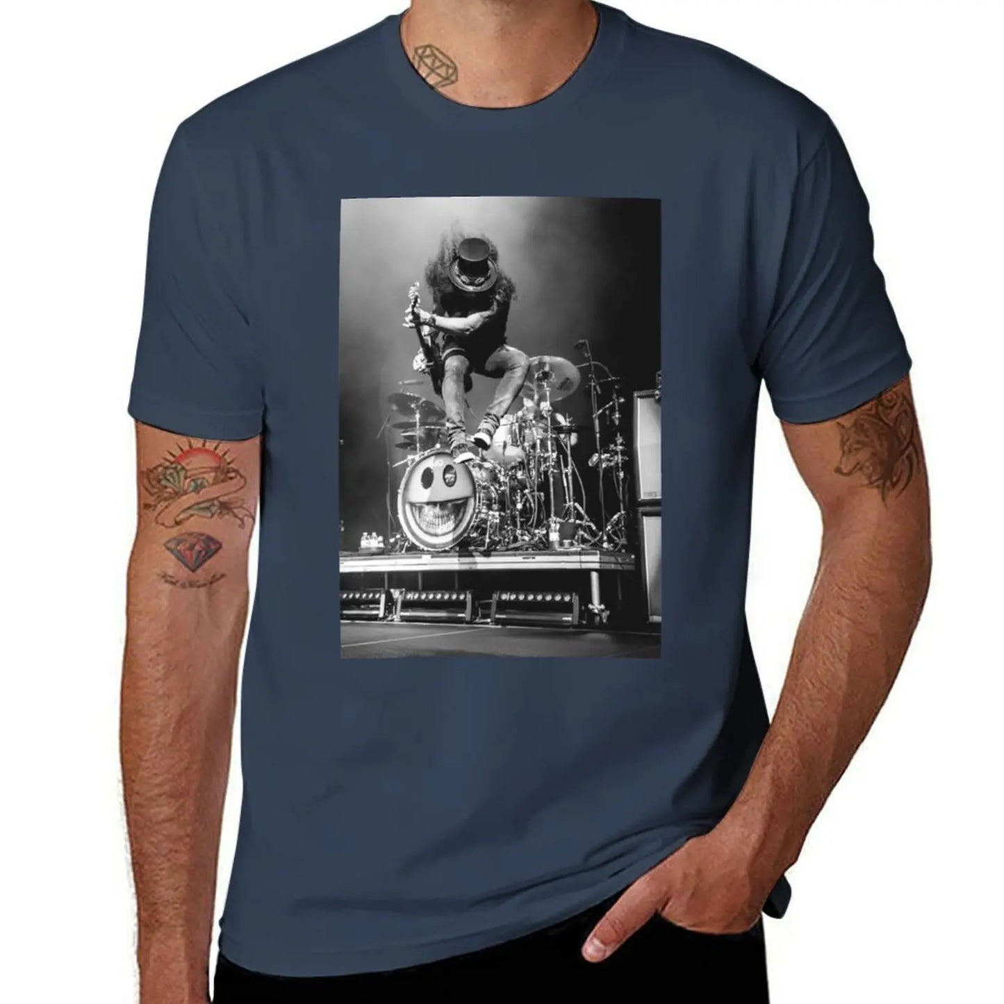 Slash monochrome T-Shirt Casual Loose Daily Wear T-Shirt